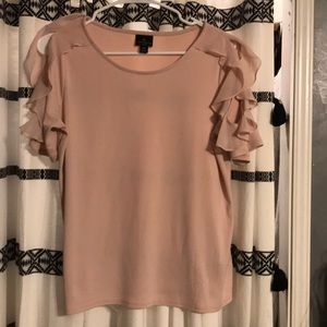 Pink top cut out shoulders